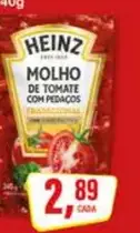 Molho de tomate Heinz Com pedaços