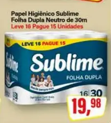Papel Higiênico Sublime Folha Dupla Neutro