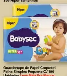 Fralda descartável Babysec Ultra Sec