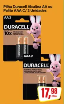 Pilha Alcalina Duracell AAA (Palito)