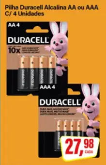 Pilha Duracell Alcalina AA