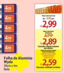 Folha de Alumínio Wyda