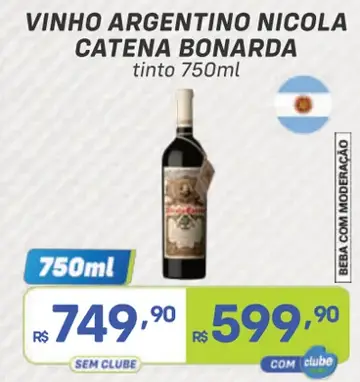 Vinho Argentino Catena Bonarda Nicola Tinto