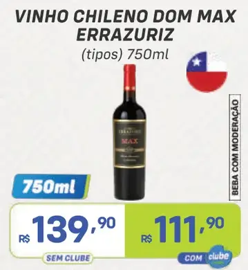Vinho Chileno Dom Max Errazuriz