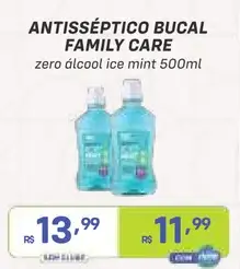 Antisséptico bucal Family Care Zero Álcool Ice Mint