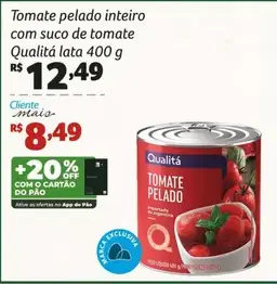 Tomate pelado Qualitá Inteiro com suco de tomate