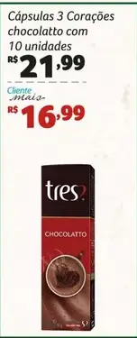 Cápsulas 3 Corações Chocolatto