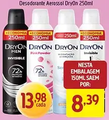 Desodorante Aerosol DryOn Invisible