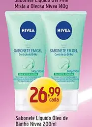 Sabonete Líquido em Gel Nivea Para Pele Mista a Oleosa