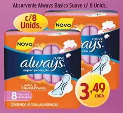 Absorvente Always Básico Suave
