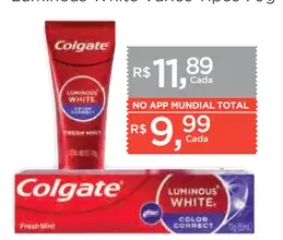 Creme dental Colgate Luminous White