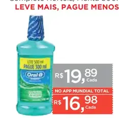 Enxaguante bucal Oral-B Hortelã/Menta