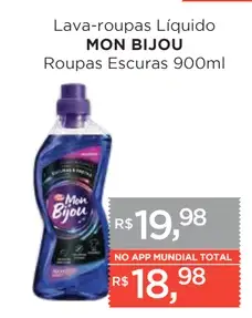 Lava-roupas Líquido Mon Bijou Roupas Escuras