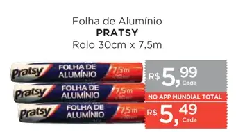 Folha de Alumínio Pratsy