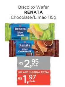 Biscoito Wafer Renata Limão