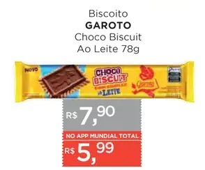 Biscoito Garoto Choco Biscuit Ao Leite