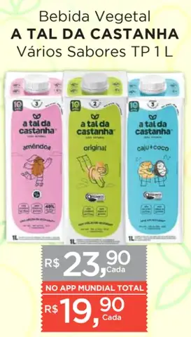 Bebida vegetal A Tal da Castanha Caju + Coco