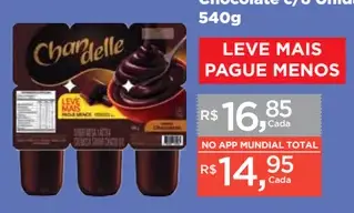 Sobremesa láctea Chandelle Chocolate
