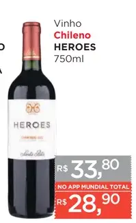 Vinho Heroes Chileno