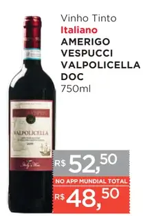 Vinho Tinto Amerigo Vespucci Italiano Valpolicella DOC