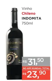 Vinho Indomita Chileno