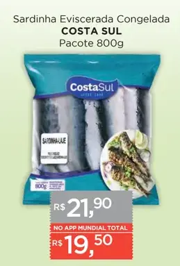 Sardinha Costa Sul Eviscerada Congelada