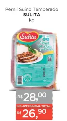 Pernil Suíno Sulita Temperado