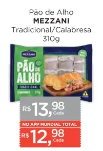 Pão de Alho Mezzani Tradicional