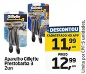 Aparelho Prestobarba 3 Gillette