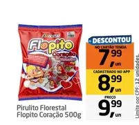 Pirulito Florestal Flopito Coração