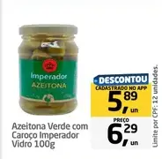 Azeitona Imperador Verde com Caroço