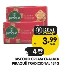 Biscoito Cream Cracker Piraquê Tradicional