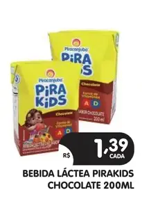 Bebida láctea Piracanjuba Chocolate