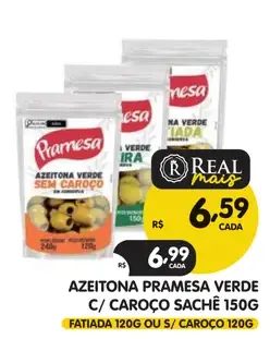 Azeitona Pramesa Verde Sem Caroço