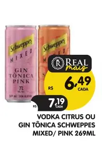 Vodka Citrus Schweppes Mixed