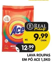 Lava roupas em pó Ace