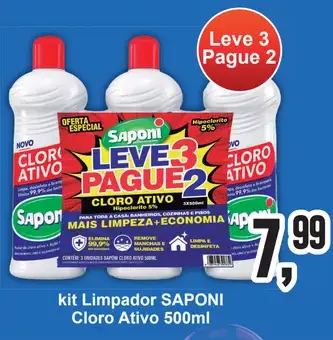 Limpador Saponi Cloro Ativo