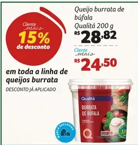 Queijo Burrata Qualitá De Búfala