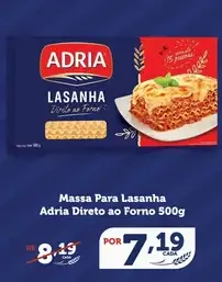 Lasanha Adria Direto ao Forno