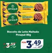 Biscoito Piraquê Leite Maltado com Cobertura Sabor Chocolate