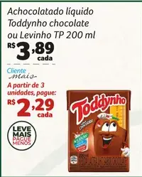 Achocolatado líquido Toddynho Levinho