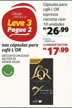 Cápsulas para café L'OR Ristretto
