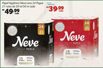 Papel higiênico Neve Folha Tripla