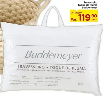 Travesseiro Buddemeyer Toque de Pluma
