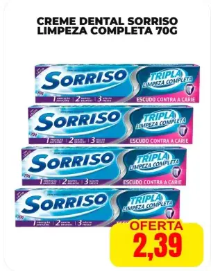 Creme Dental Sorriso Limpeza Completa