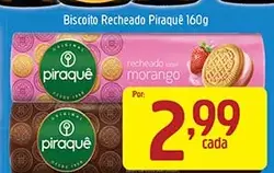 Biscoito Piraquê Recheado Morango