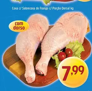 Coxa com Sobrecoxa de Frango Com Porção Dorsal
