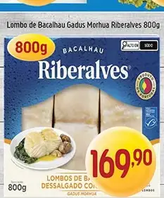 Lombo de Bacalhau Riberalves Gadus Morhua Dessalgado
