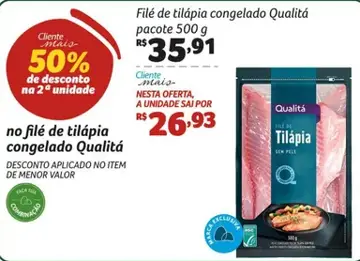 Filé de Tilápia Qualitá Sem Pele