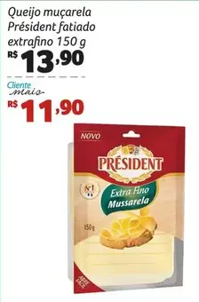 Queijo muçarela Président Extrafino